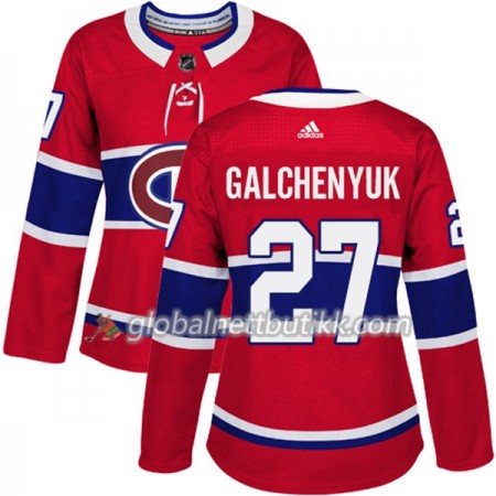 Montreal Canadiens Hockeydrakt Alex Galchenyuk 27 2017-2018 Rød Adidas Authentic - Dame